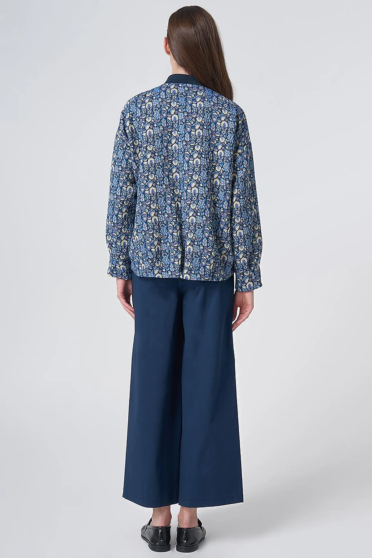 College Collar Floral Print Jacket – Lemon