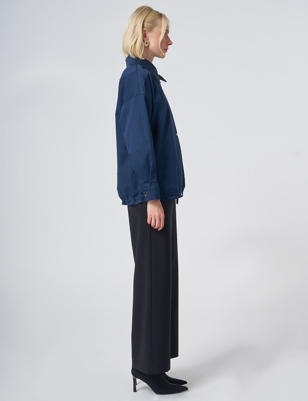 Beaded Embellished Jacket – Dark Navy
