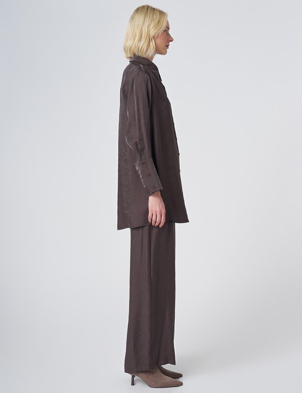 Hotfix Print Modal Two-Piece Set – Dark Brown