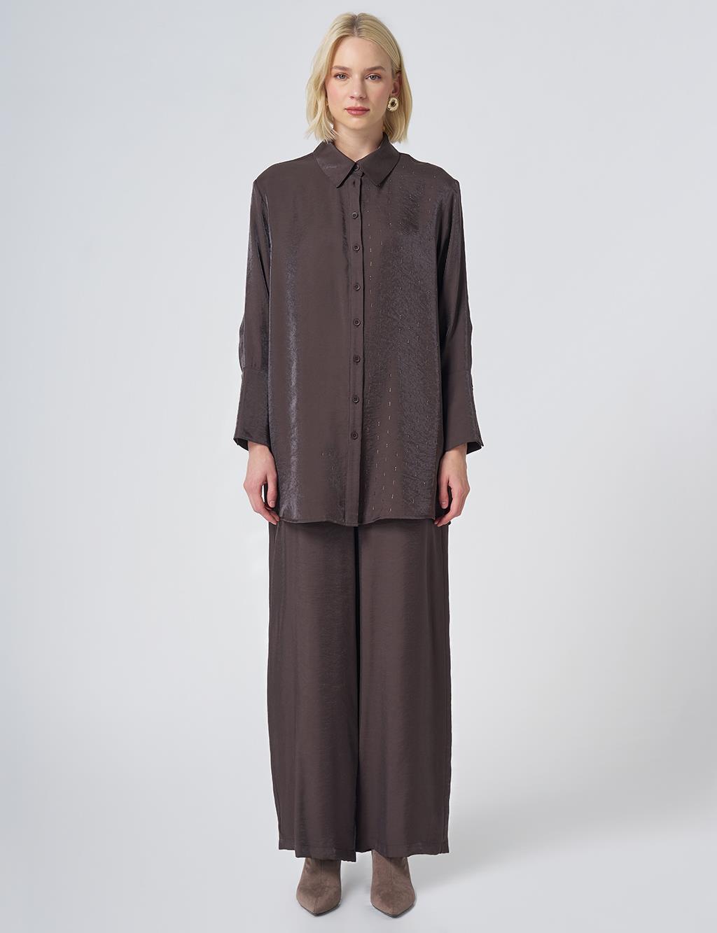 Hotfix Print Modal Two-Piece Set – Dark Brown