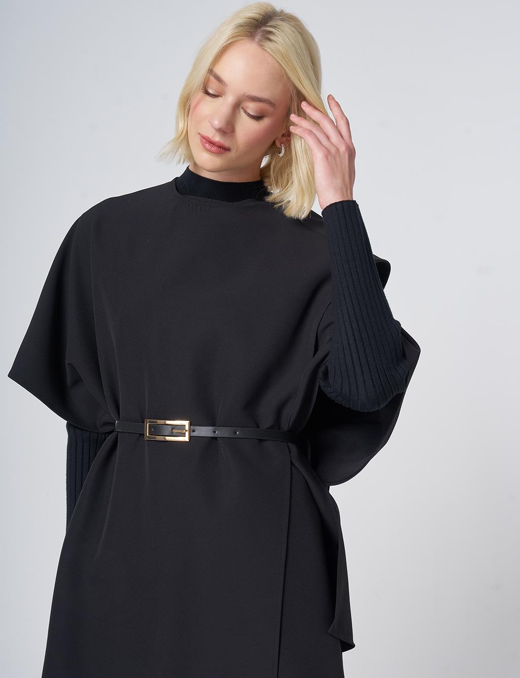 Belt-Detail Two-Piece Set – Black