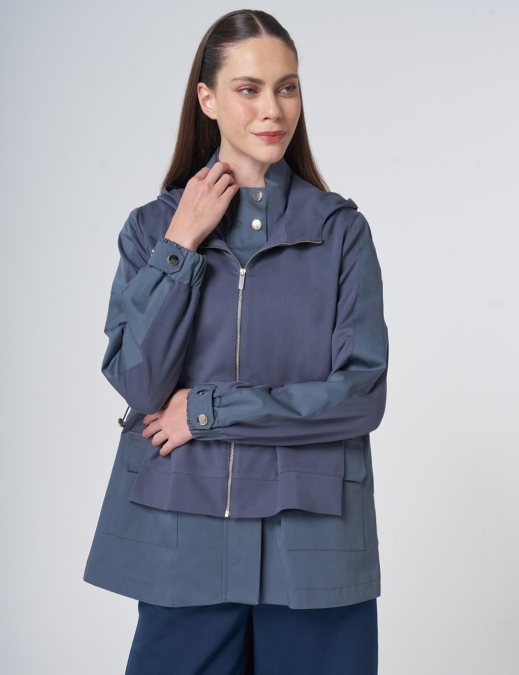 Relaxed-Fit Jacket – Ocean Depth