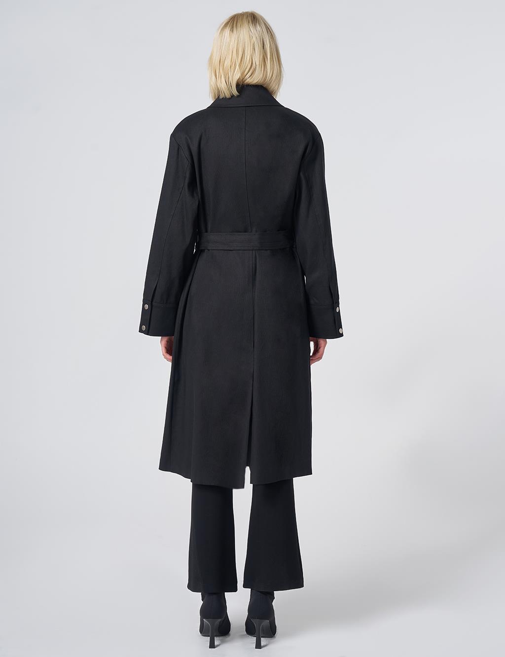 Belted Trench Coat – Black