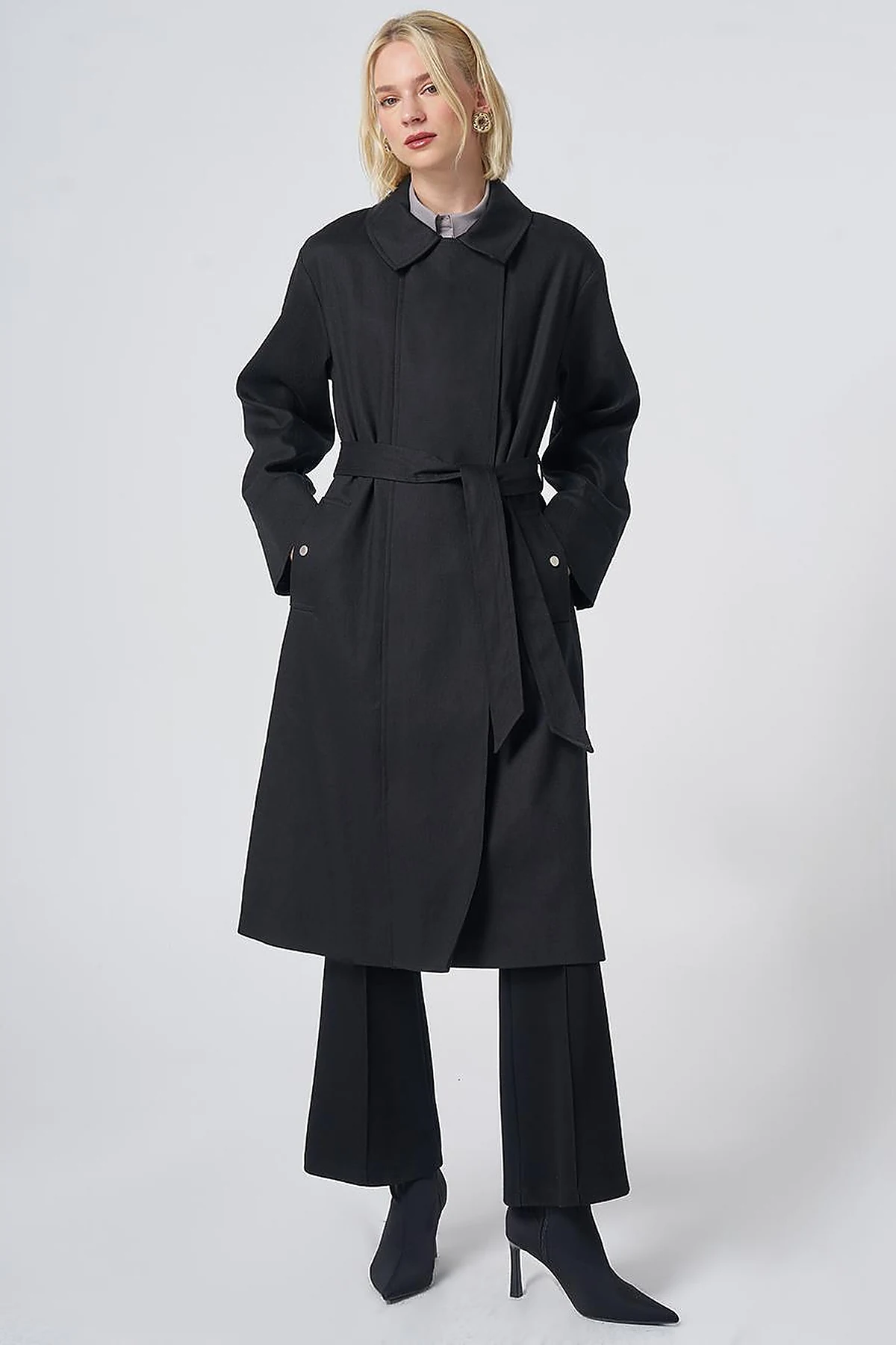 Belted Trench Coat – Black