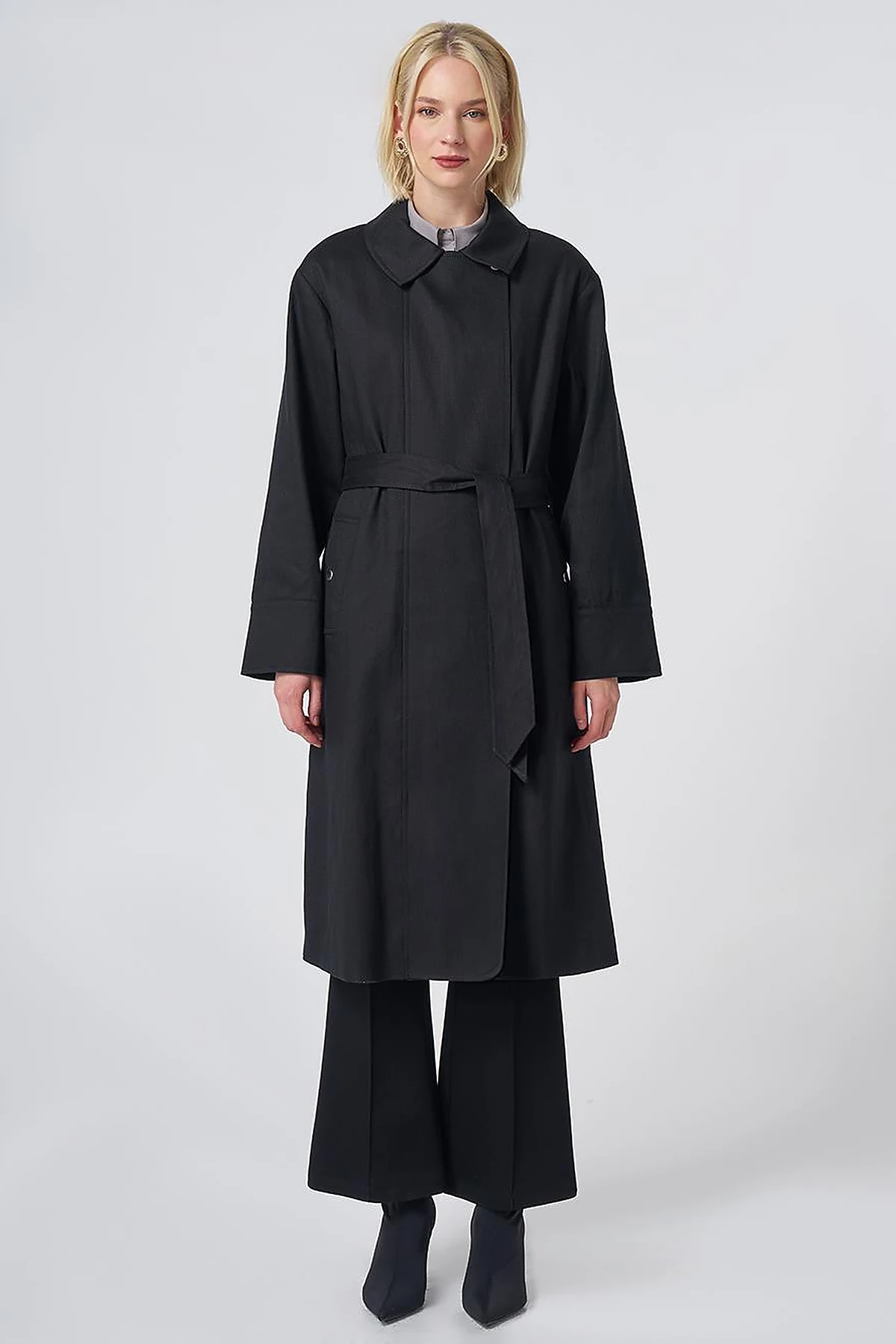 Belted Trench Coat – Black