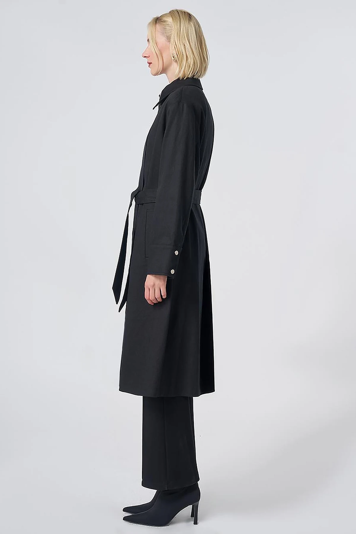Belted Trench Coat – Black