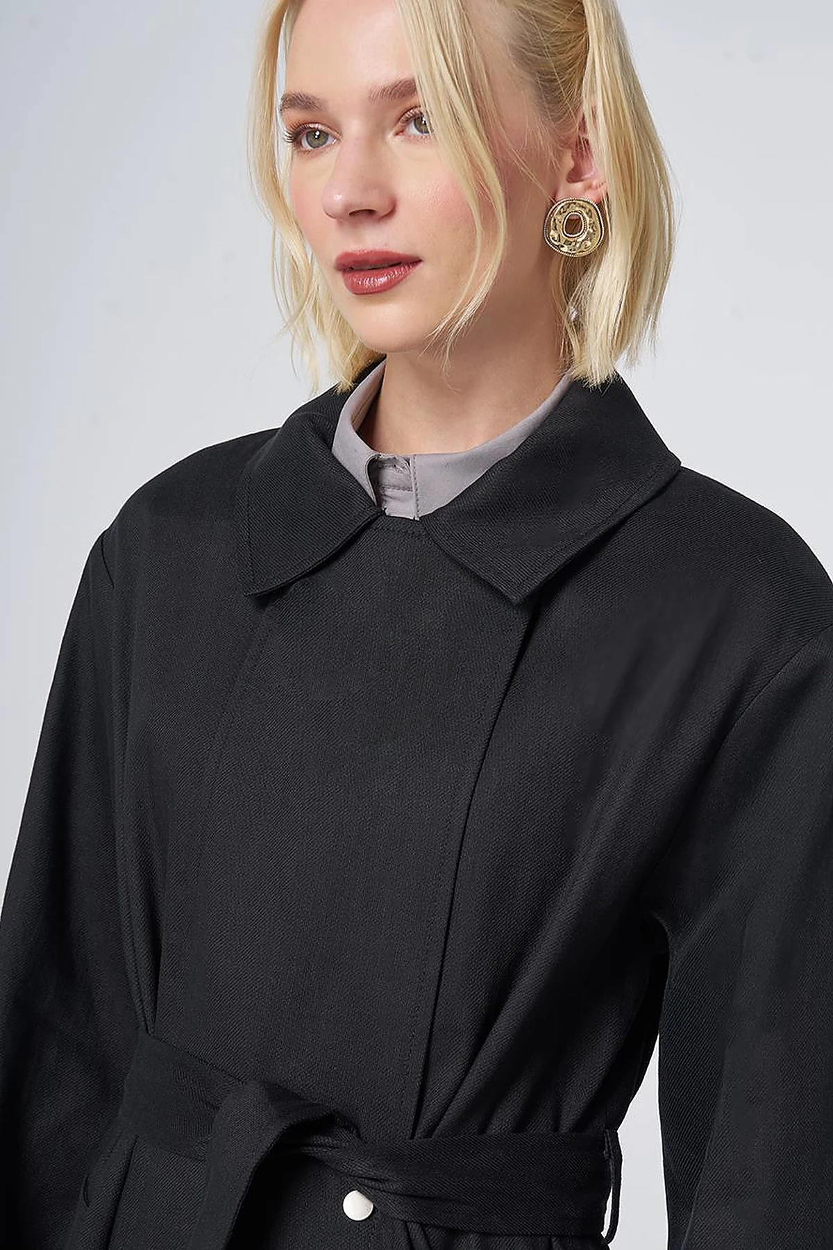 Belted Trench Coat – Black