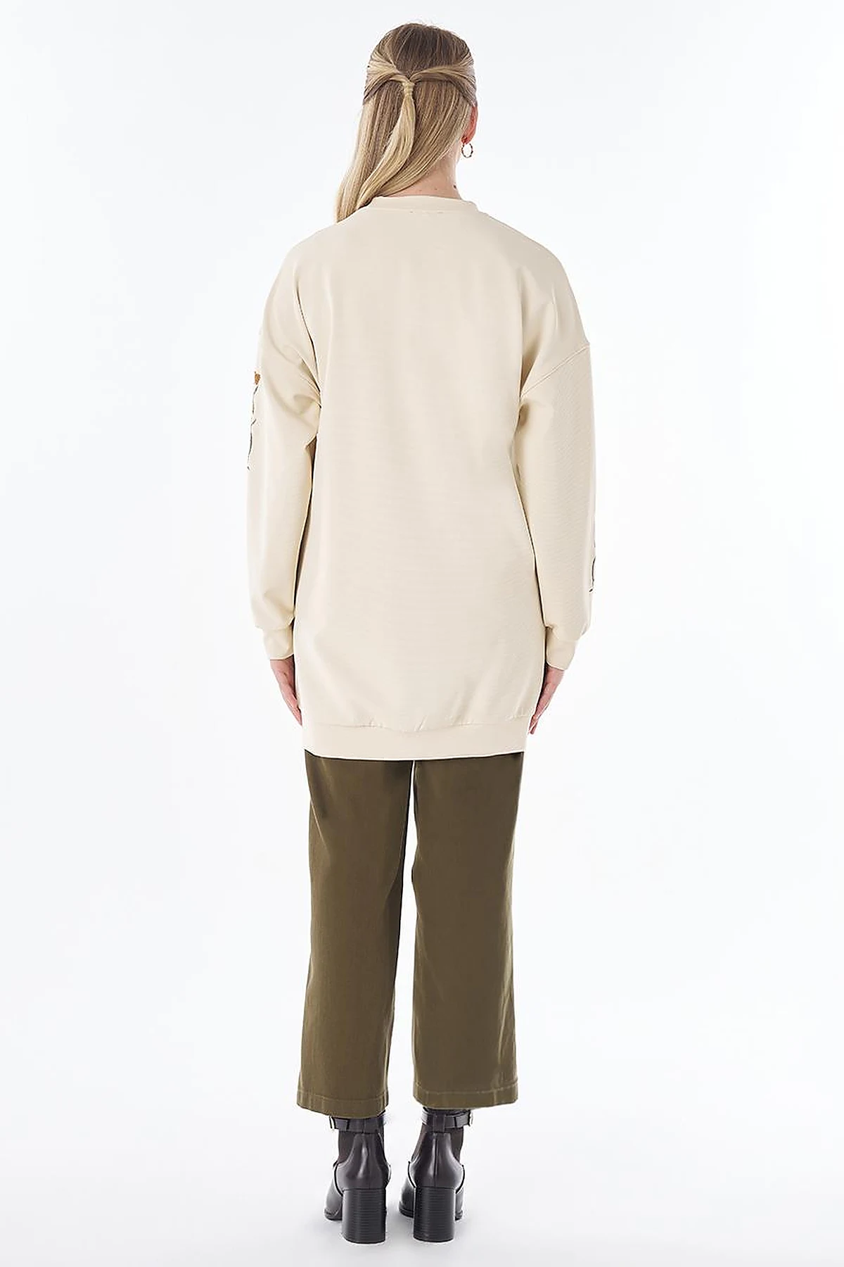 Embroidered Sweatshirt – Light Yellow