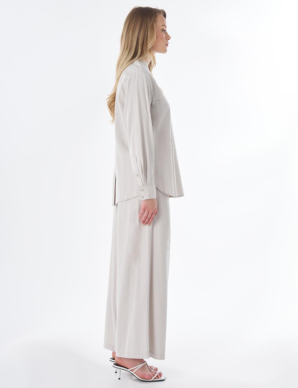 Hotfix Print Lyocell Set – Light Grey