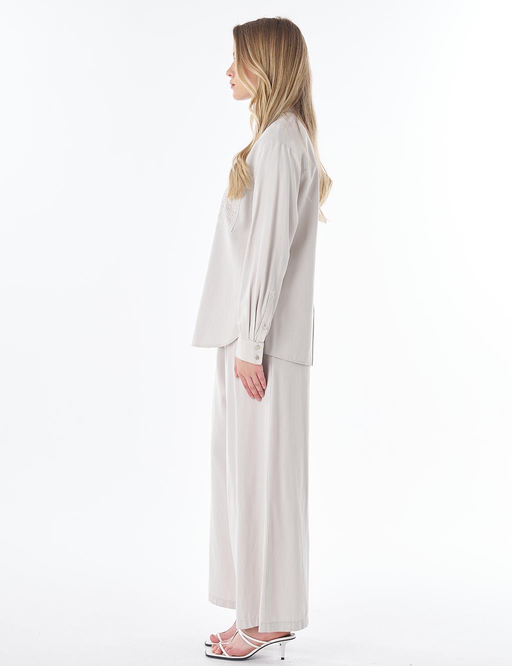 Hotfix Print Lyocell Set – Light Grey