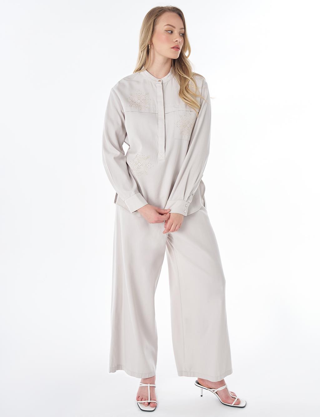 Hotfix Print Lyocell Set – Light Grey
