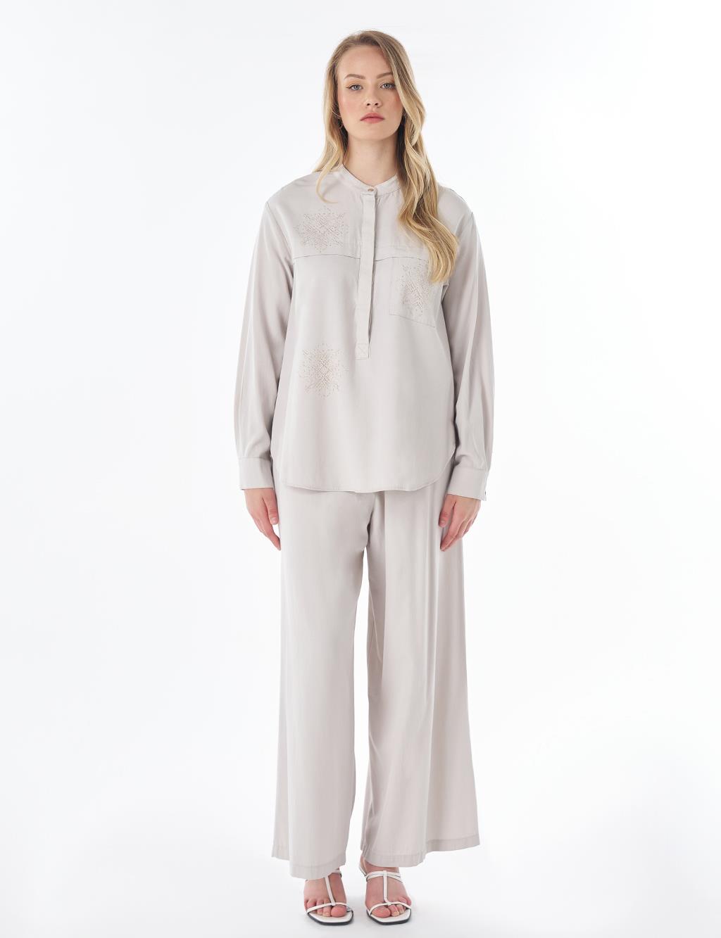 Hotfix Print Lyocell Set – Light Grey