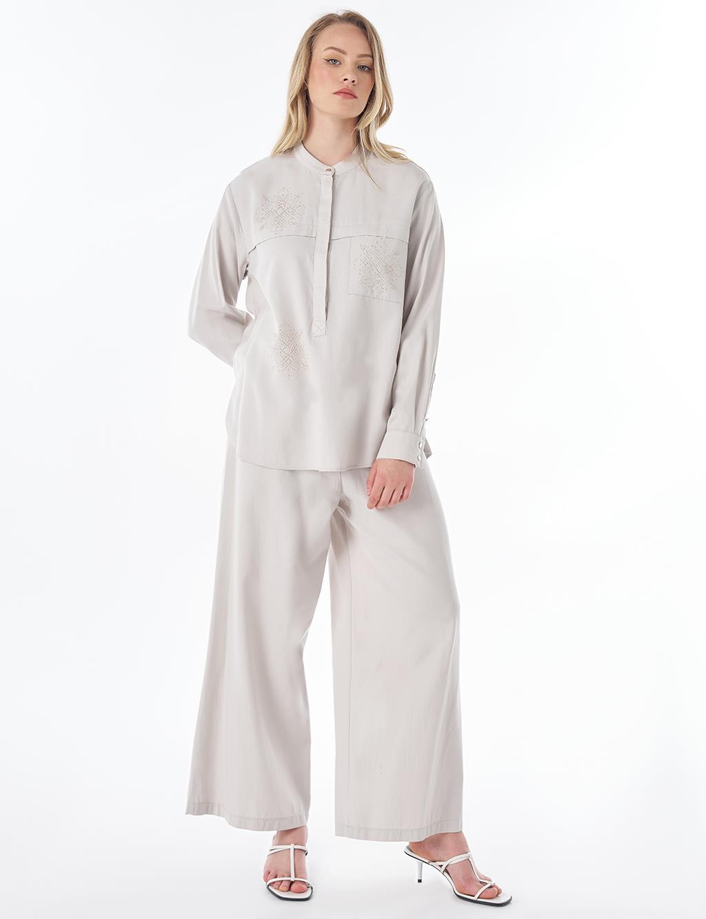 Hotfix Print Lyocell Set – Light Grey
