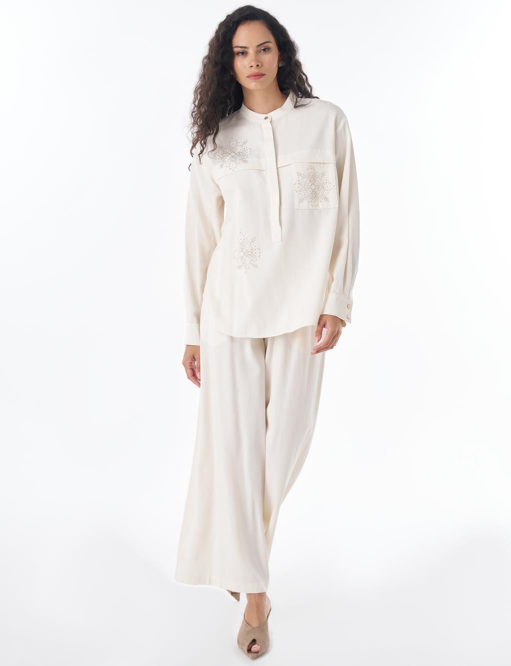 Hotfix Print Lyocell Set – Cream