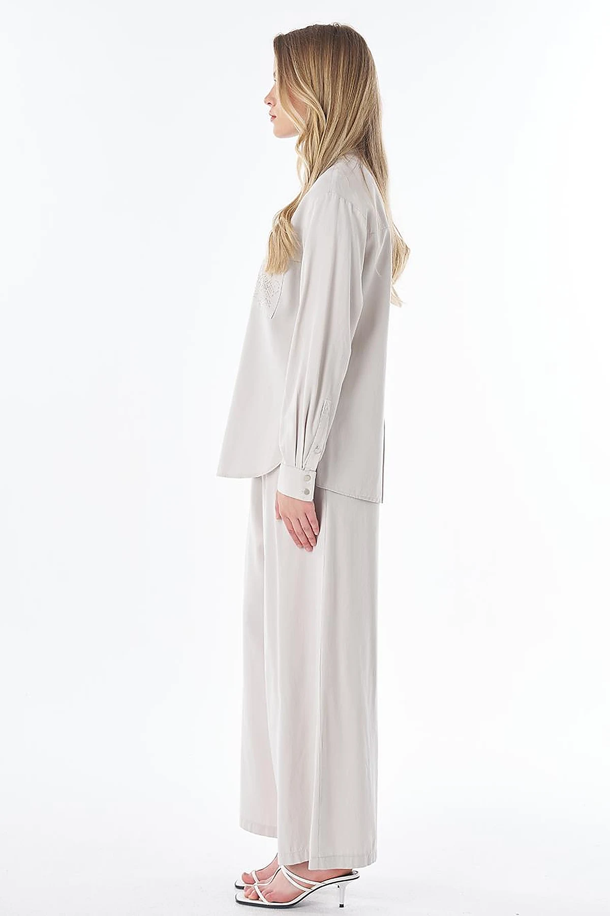 Hotfix Print Lyocell Set – Light Grey