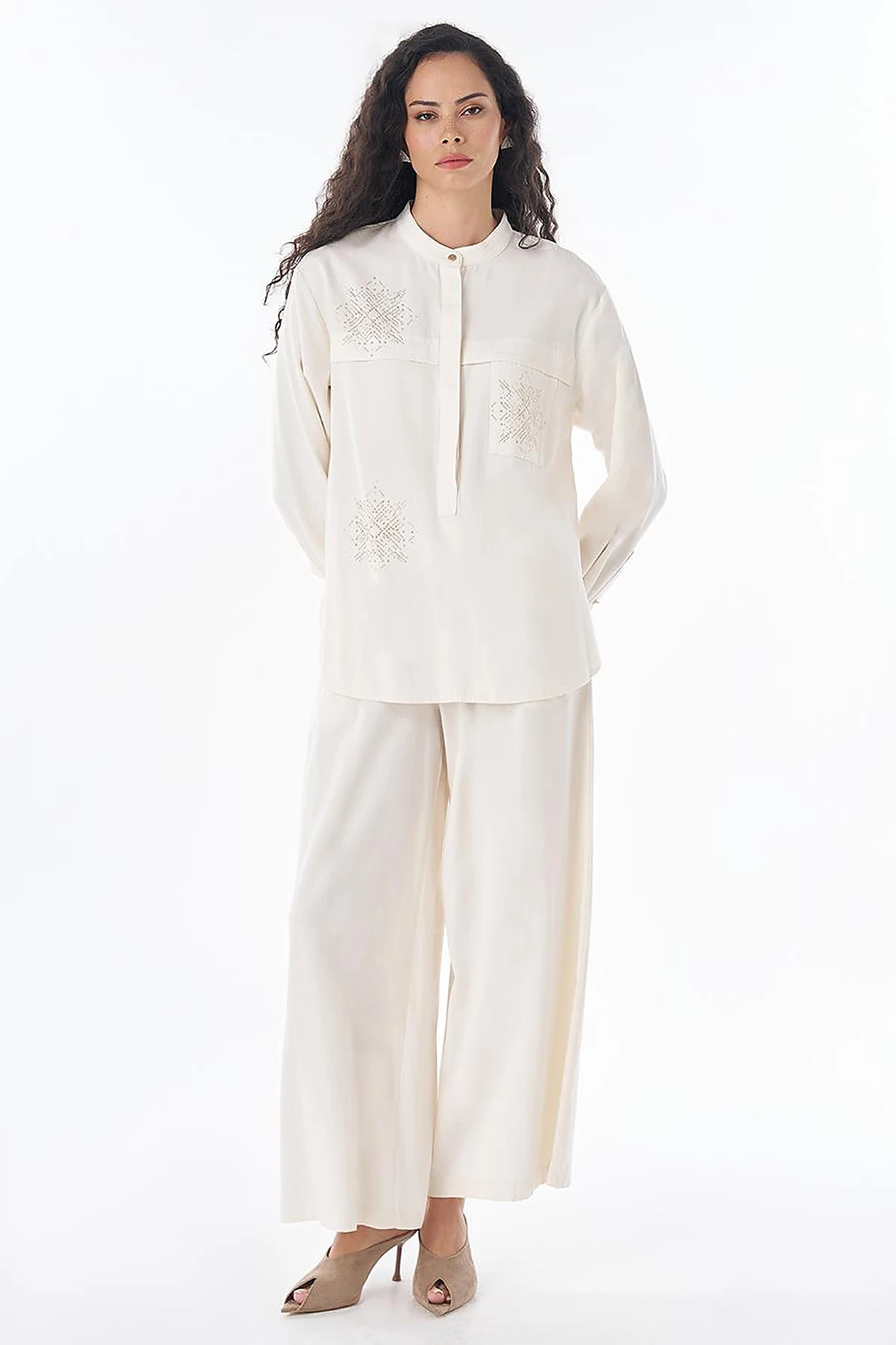 Hotfix Print Lyocell Set – Cream