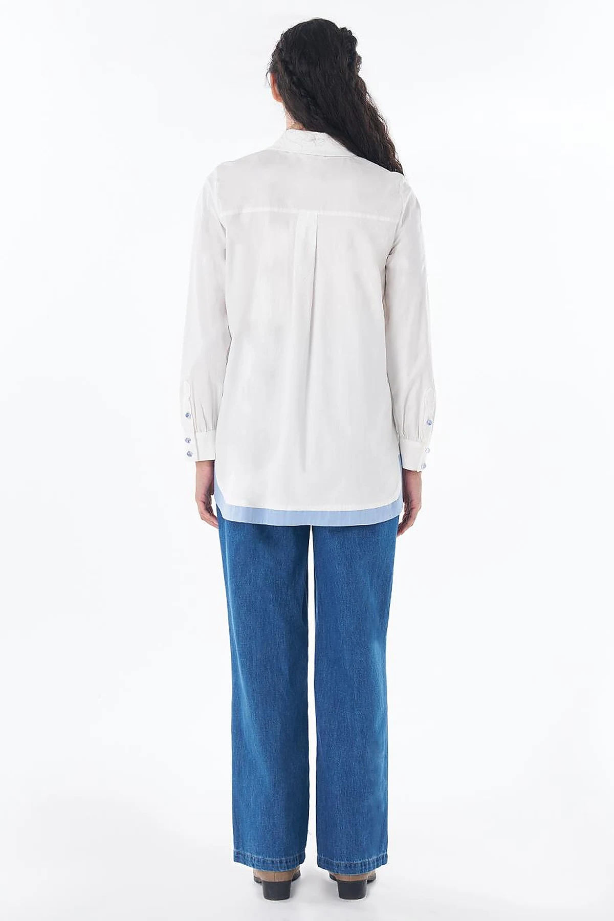 Tassel-Detail Cotton Blouse – Ecru
