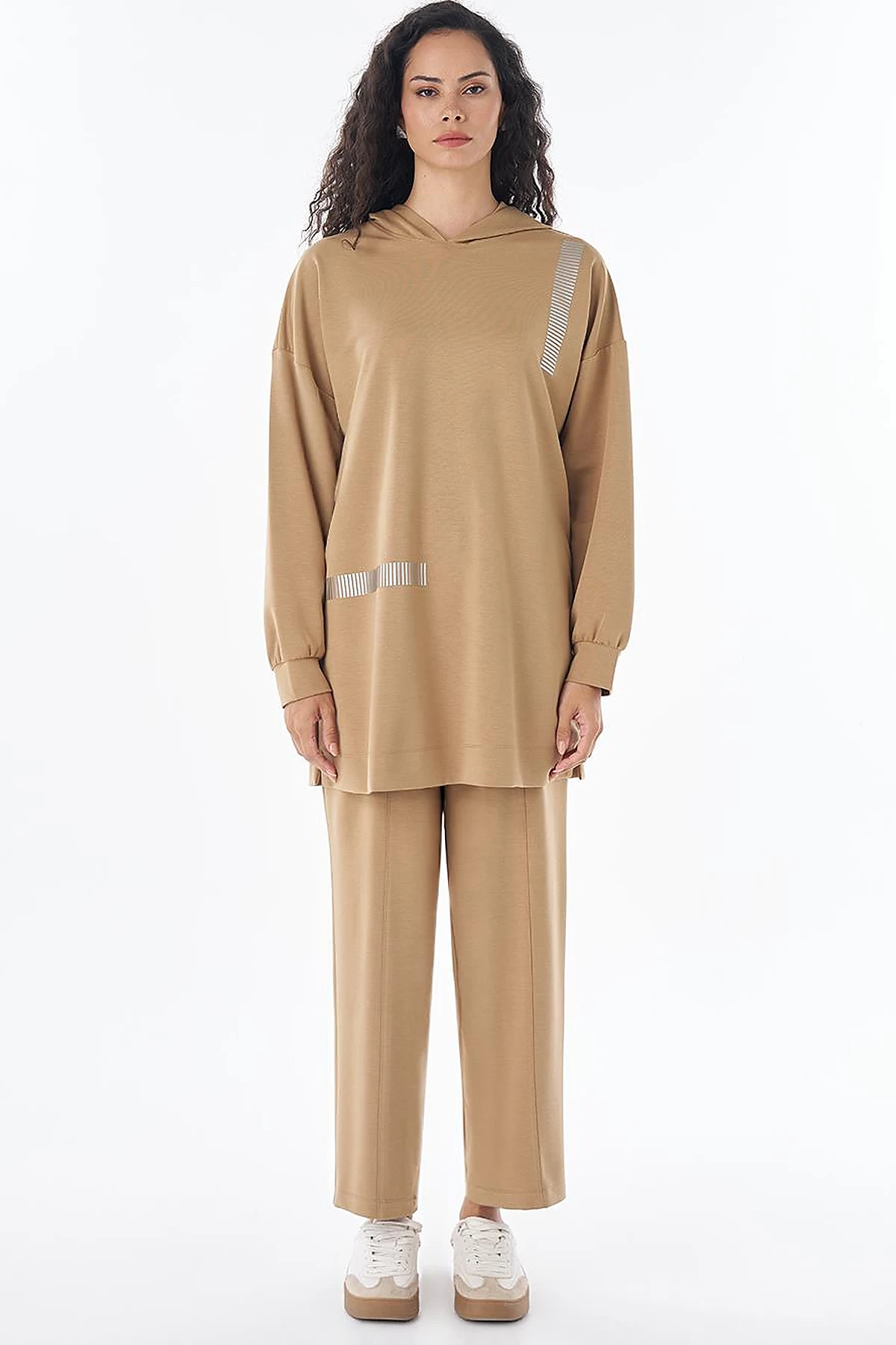 Relaxed Fit Two-Piece Set – Beige