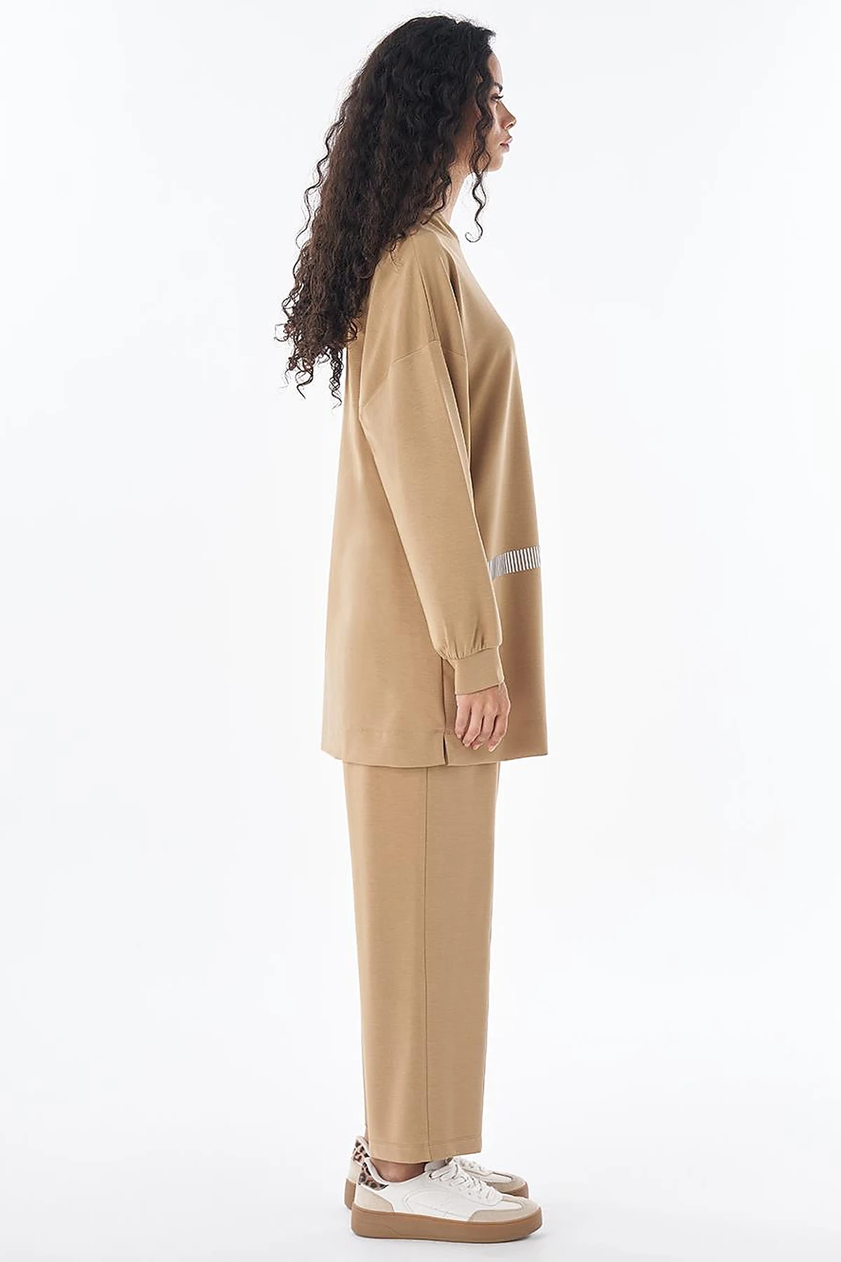 Relaxed Fit Two-Piece Set – Beige
