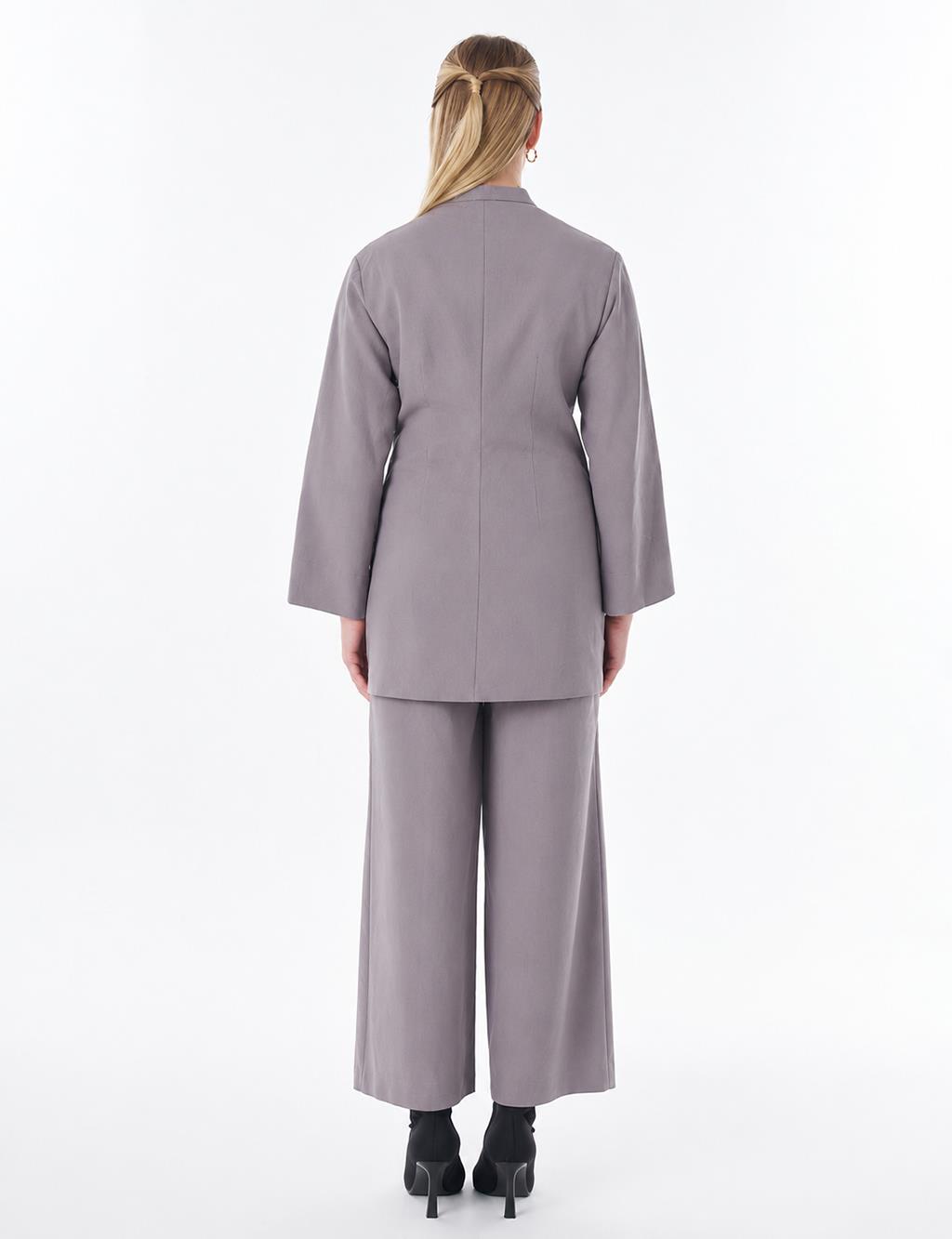 Dart Detail Cotton Linen Tunic – Dark Mink