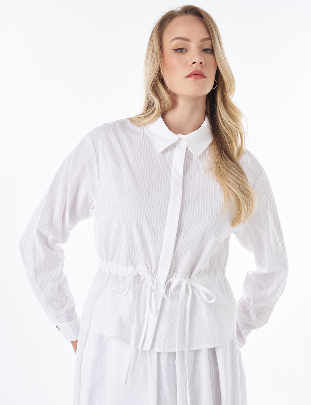 100% Cotton Skirt Set – Optical White
