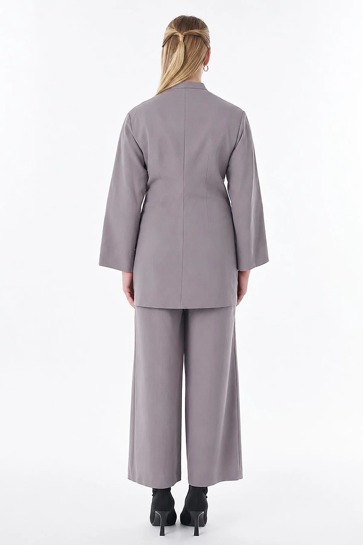 Dart Detail Cotton Linen Tunic – Dark Mink