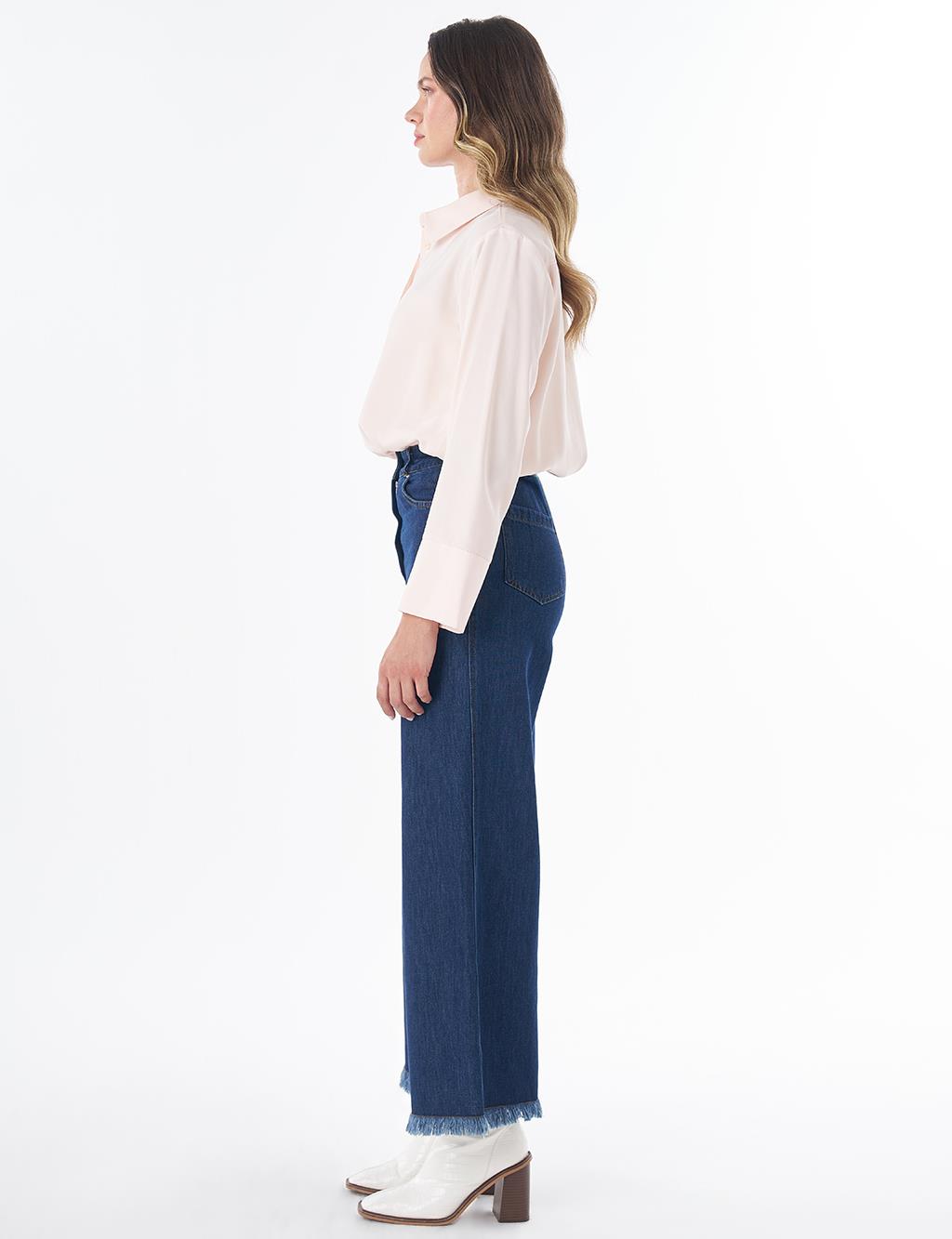 Tasseled Denim Pants – Indigo