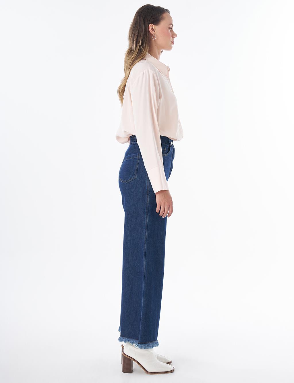Tasseled Denim Pants – Indigo
