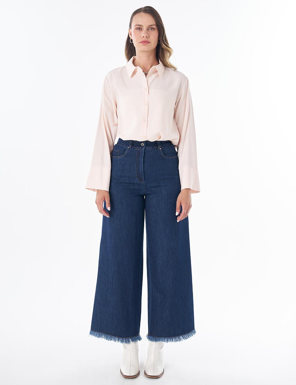 Tasseled Denim Pants – Indigo