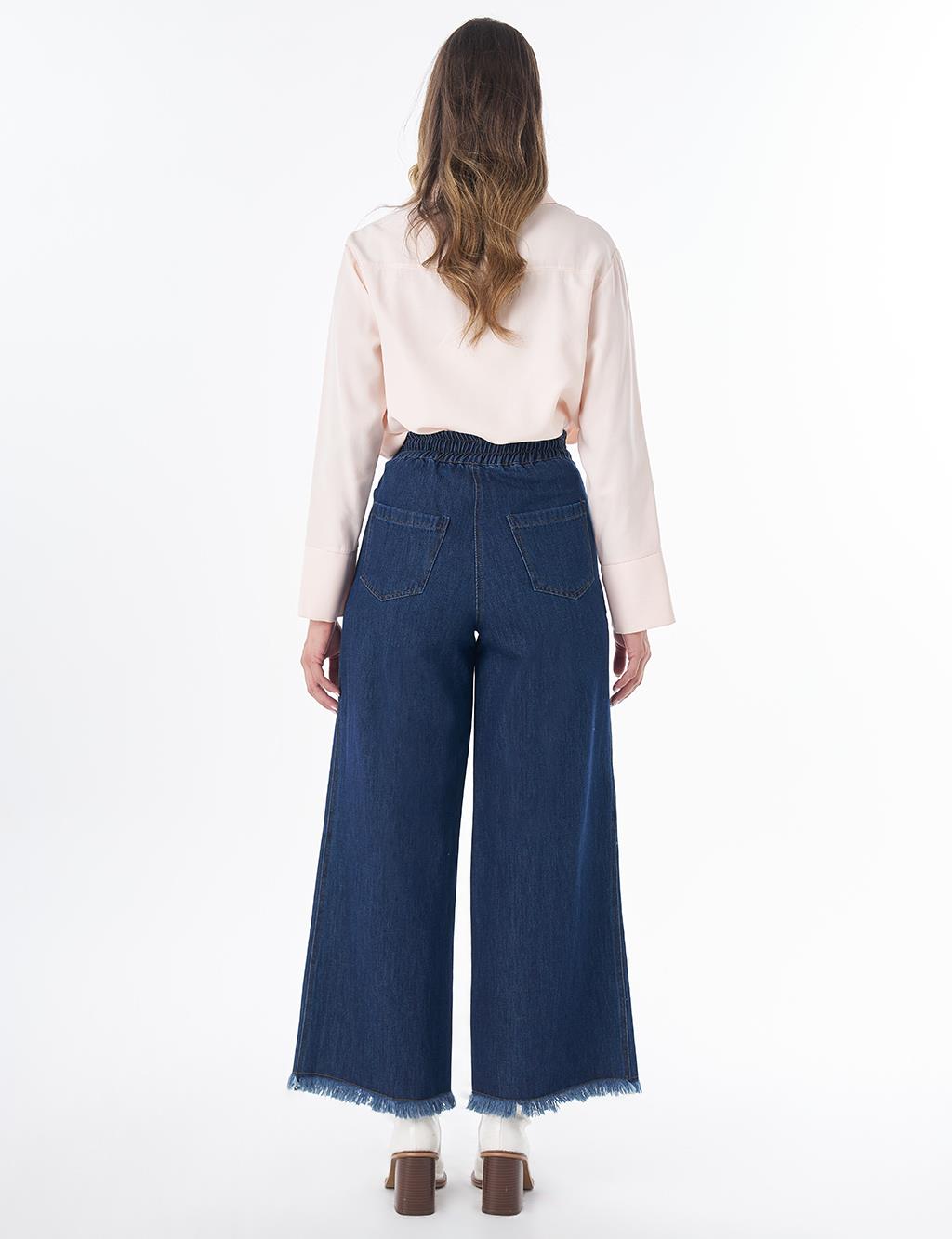 Tasseled Denim Pants – Indigo