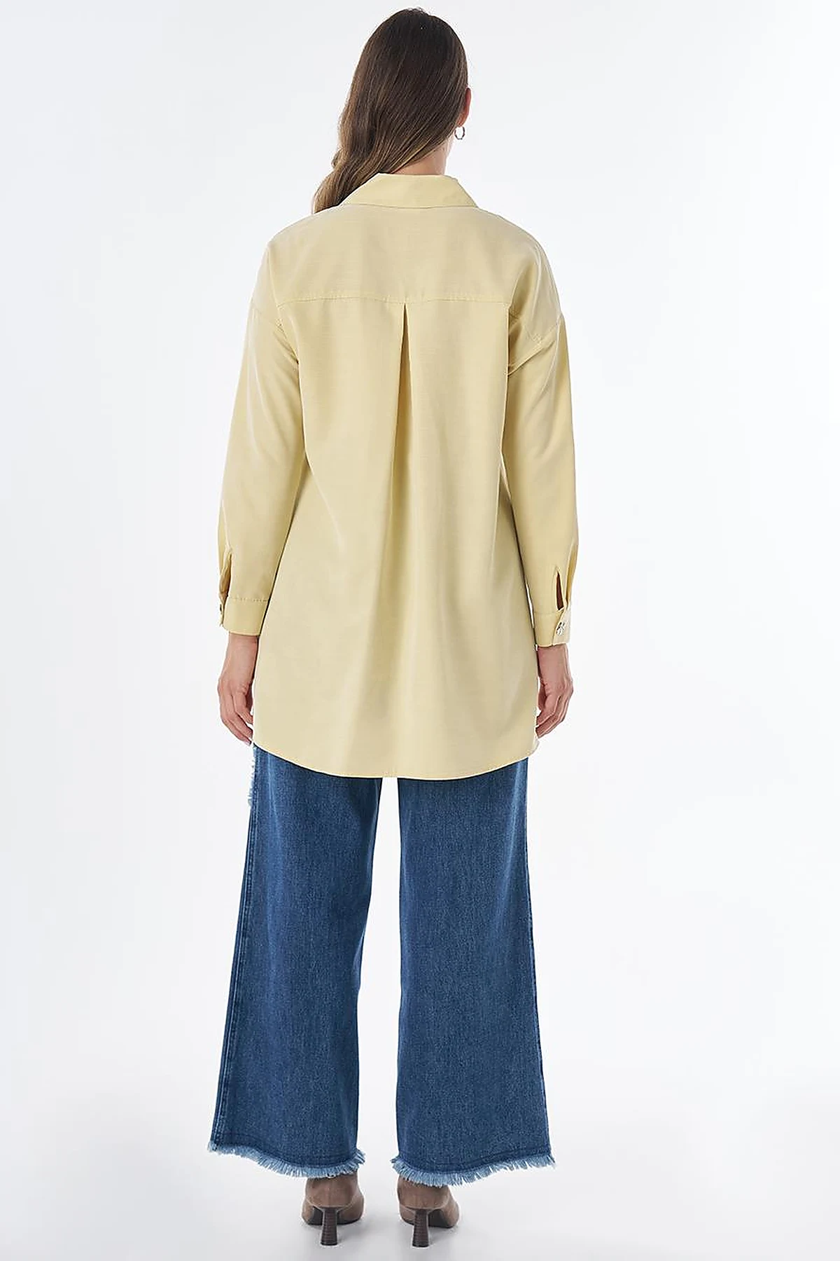 Bow Detail Modal Tunic – Lemon