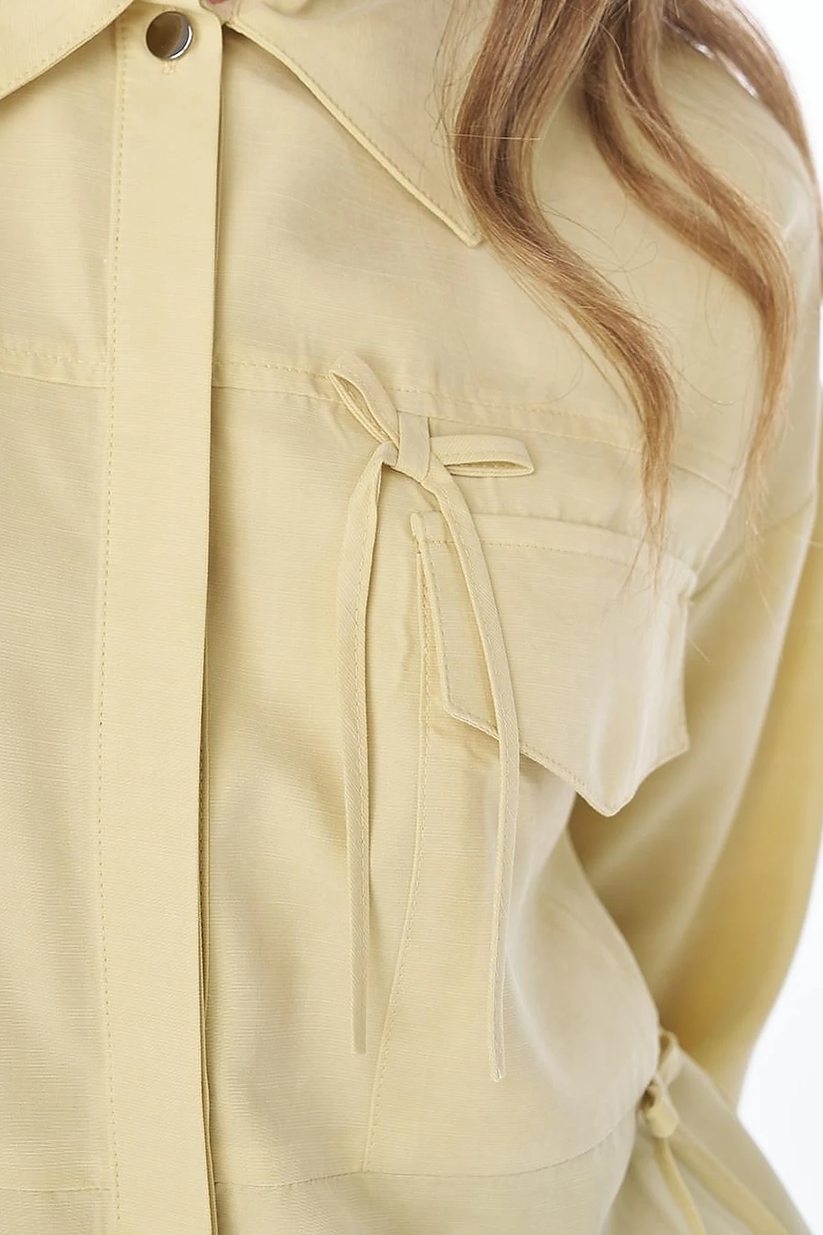 Bow Detail Modal Tunic – Lemon