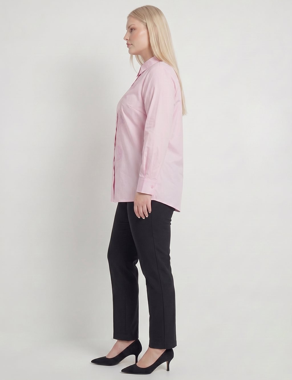 Embroidered Detail Cotton Blouse – Lilac