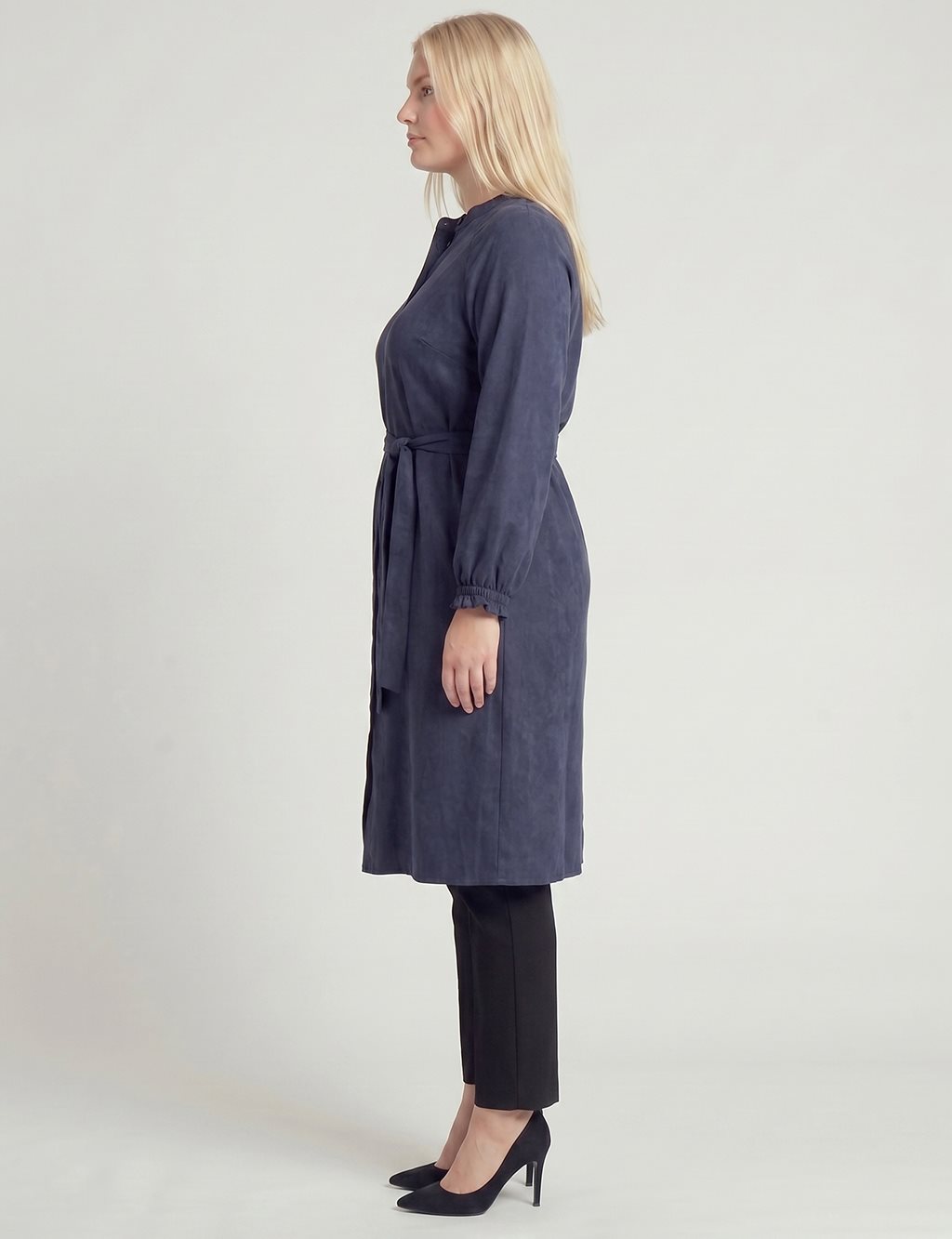 100% Lyocell Raglan Sleeve Long Tunic – Dark Navy