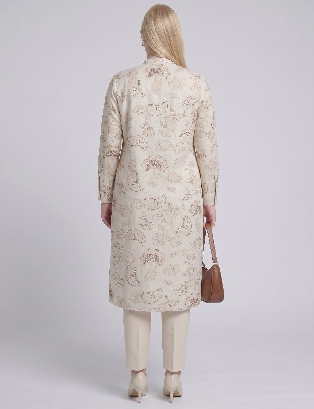 100% Cotton Patterned Tunic – Cream