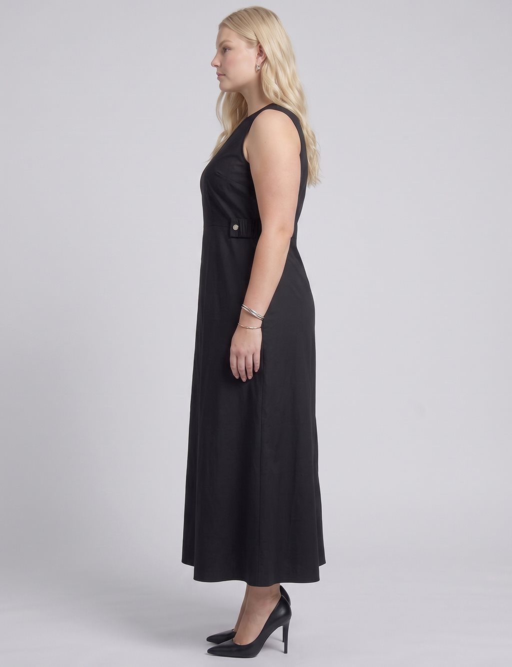 Waist Detail Dress – Black