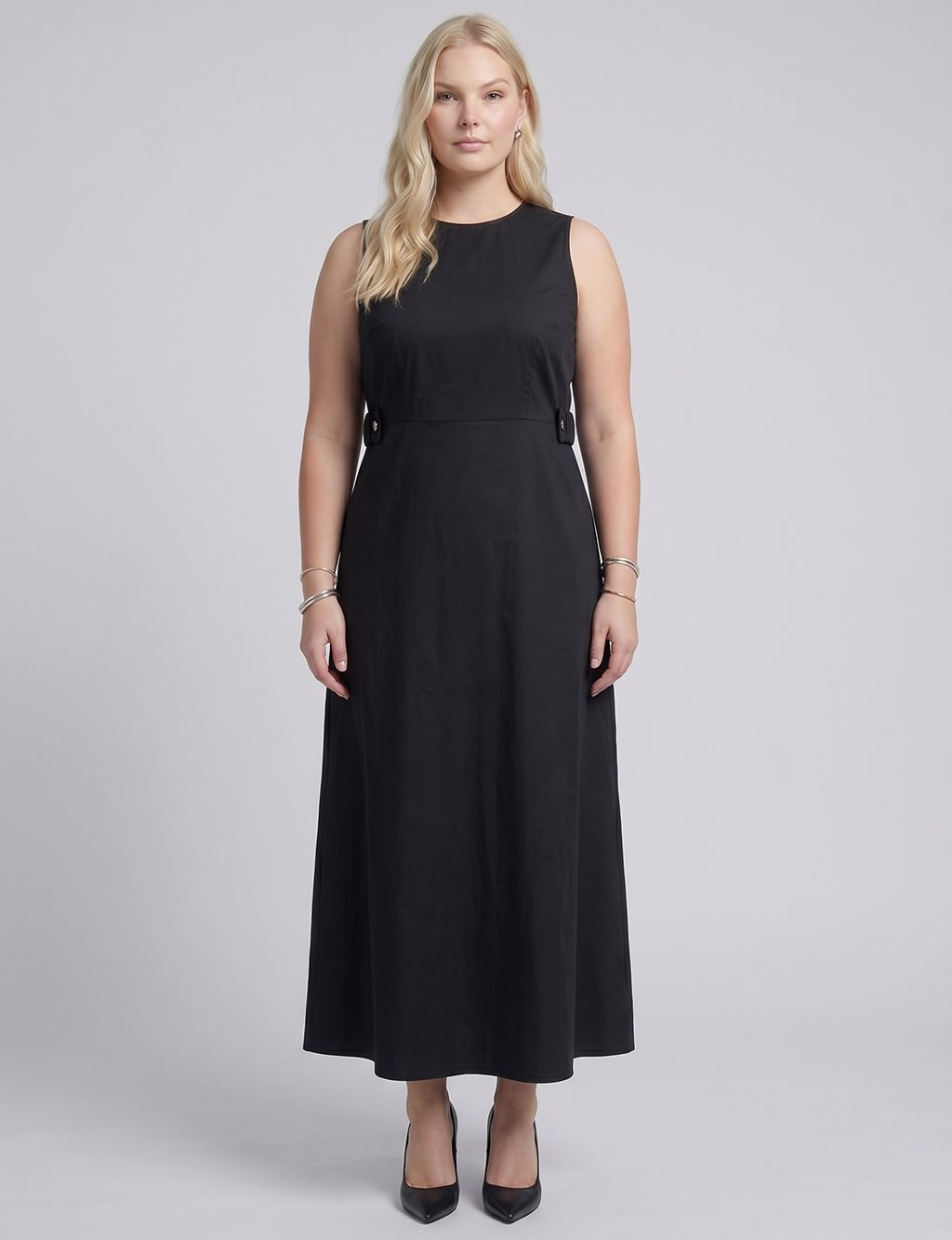 Waist Detail Dress – Black
