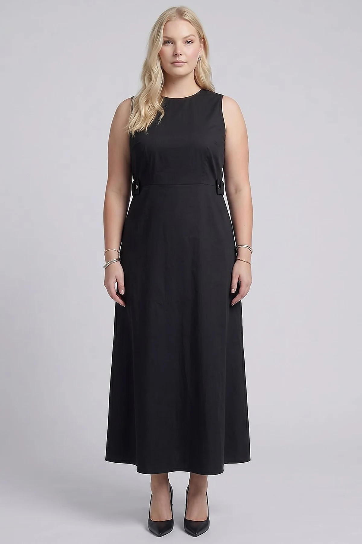 Waist Detail Dress – Black