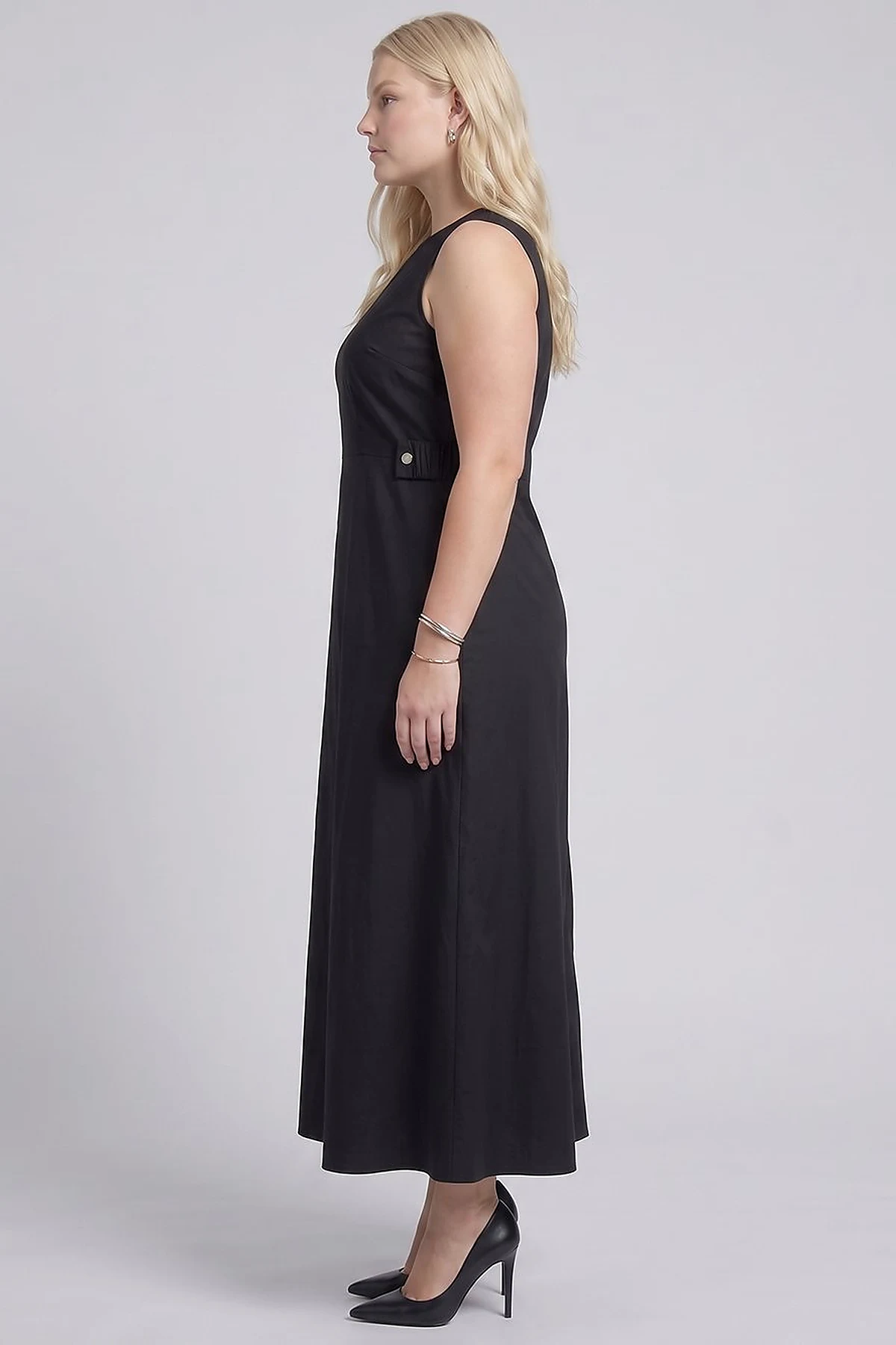 Waist Detail Dress – Black