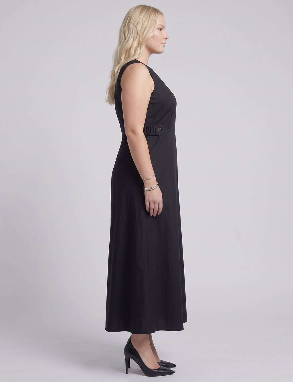 Waist Detail Dress – Black