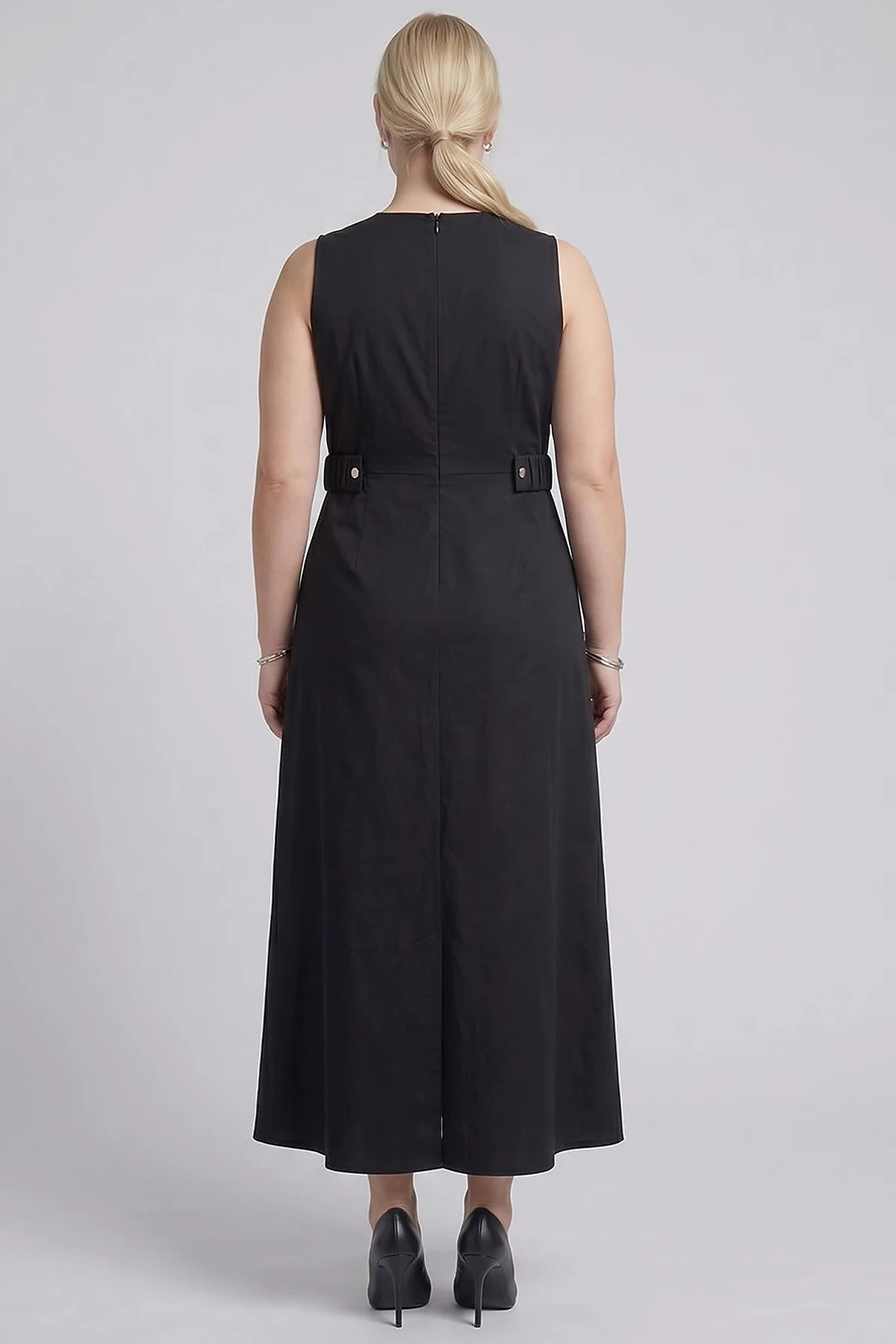Waist Detail Dress – Black