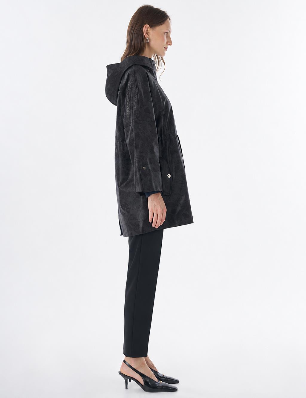Wide Collar Jacket Black