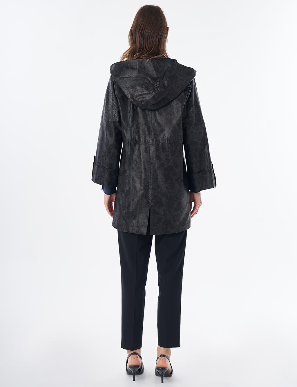 Wide Collar Jacket Black
