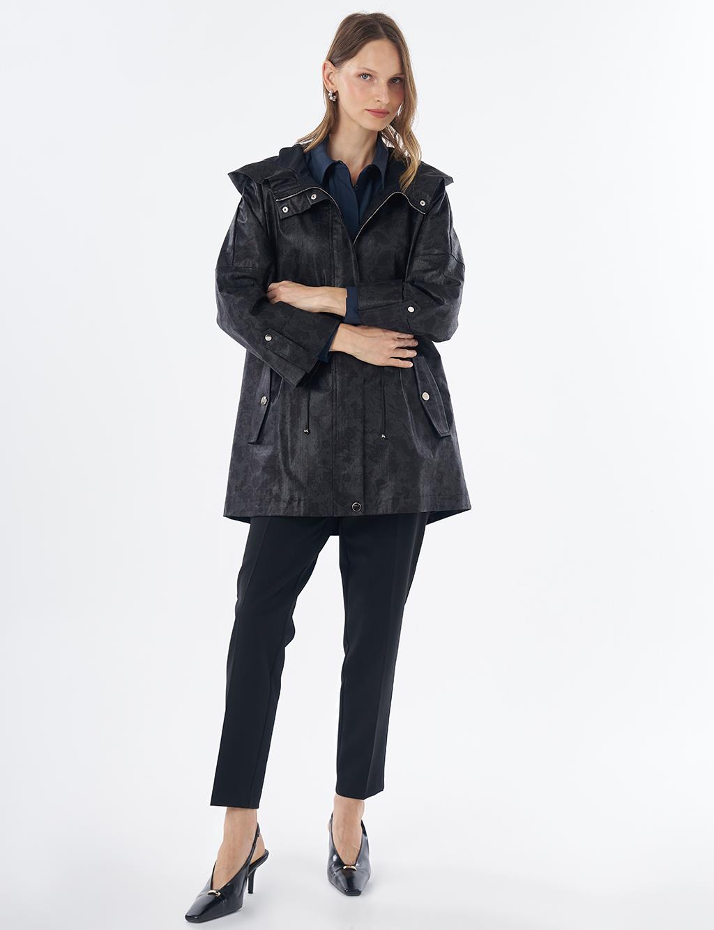 Wide Collar Jacket Black