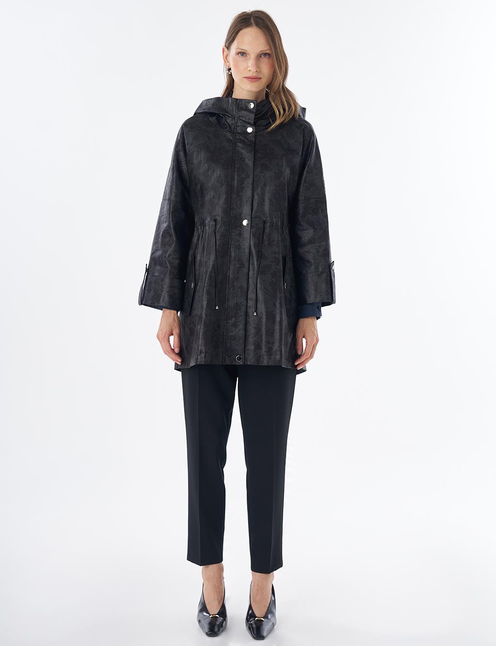 Wide Collar Jacket Black