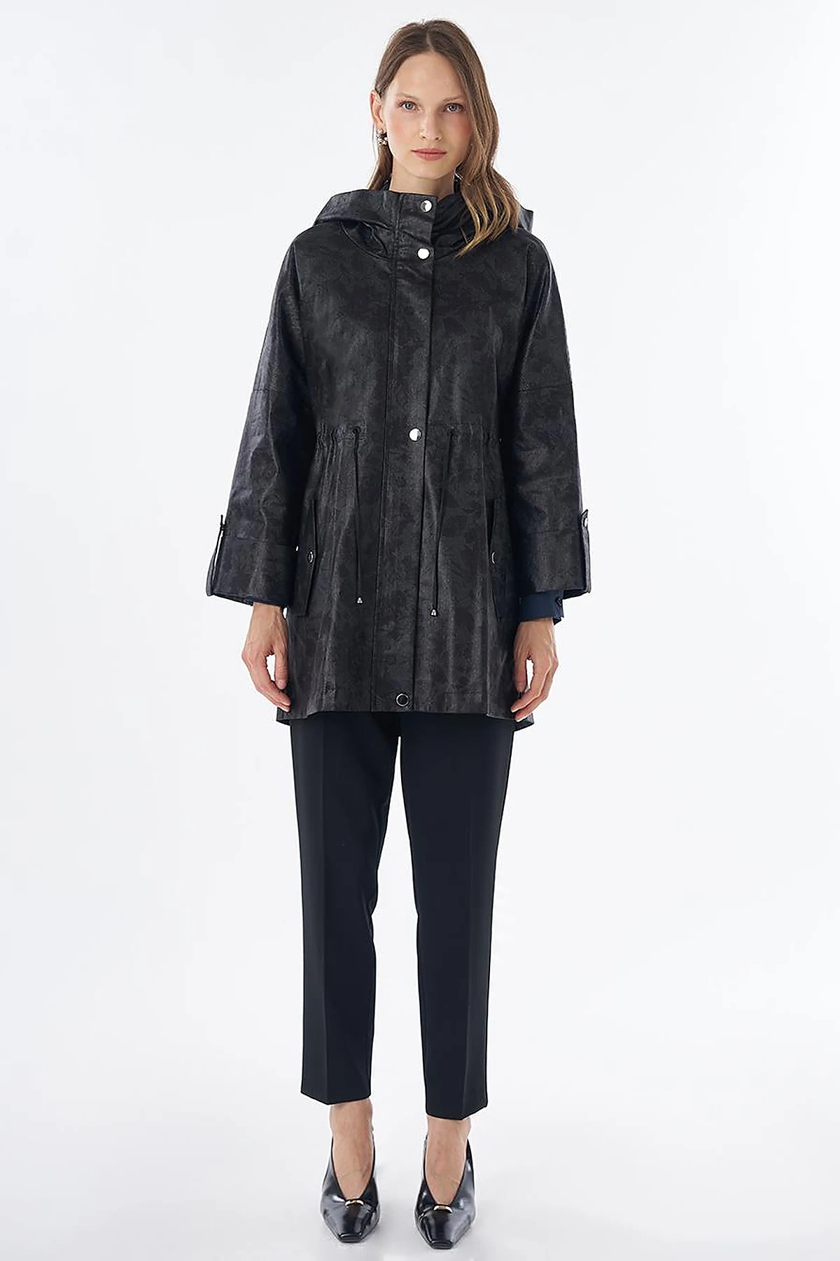 Wide Collar Jacket Black