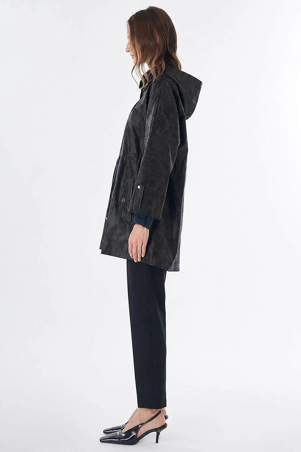 Wide Collar Jacket Black