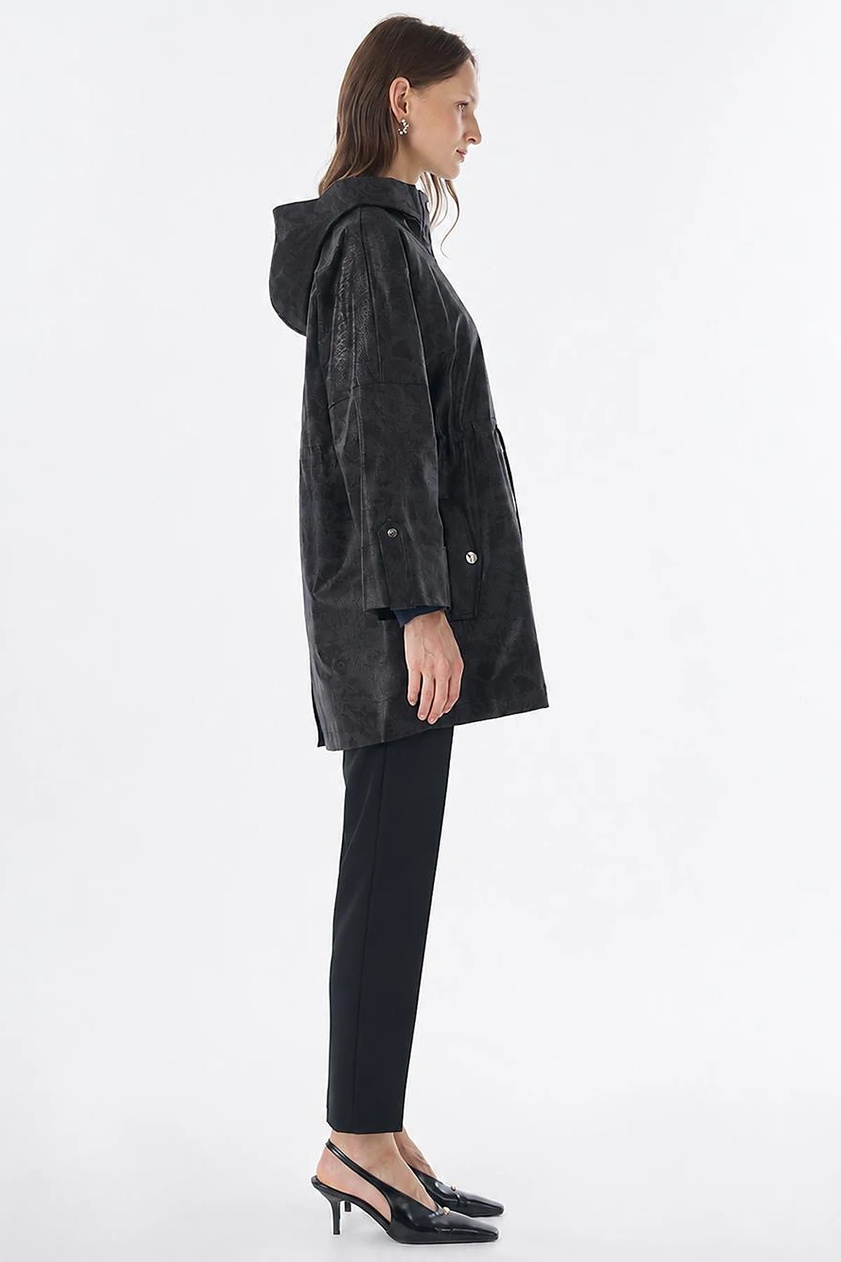 Wide Collar Jacket Black