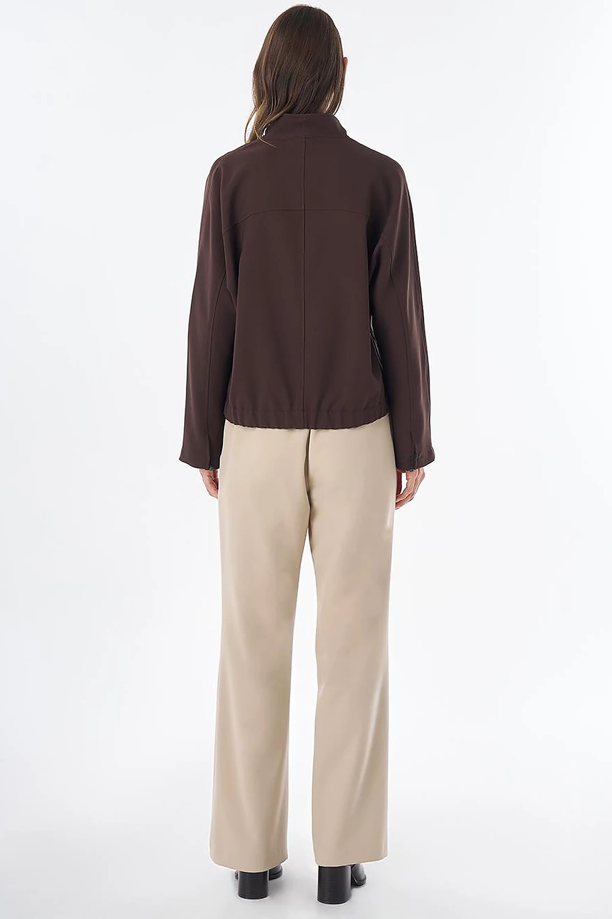 V-Neck Blouse Dark Brown