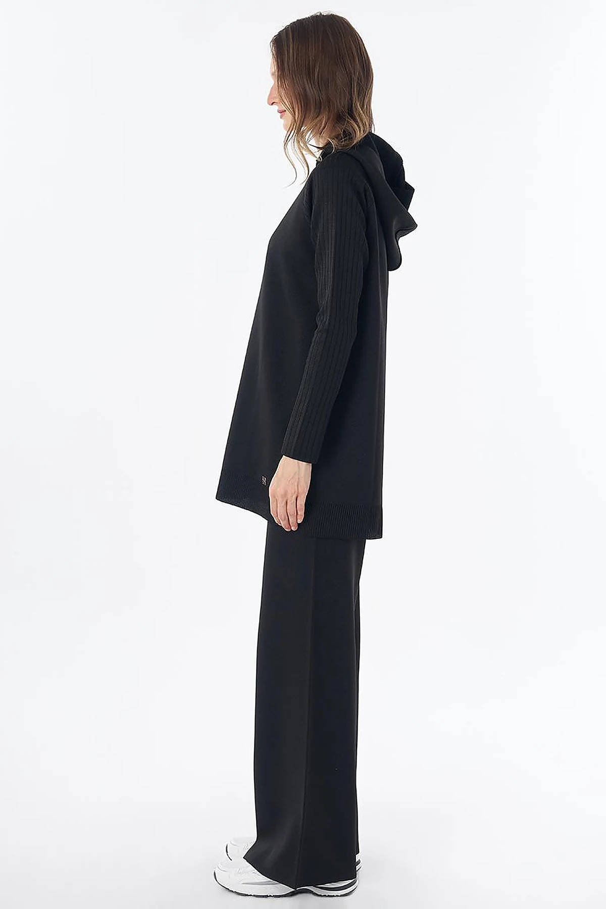 Hooded Knit Set – Black